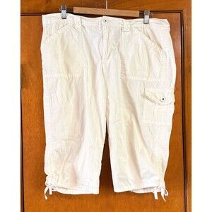 Gloria Vanderbilt Kacie Skimmer Cargo Capri Pants Womens 12 Cropped Casual